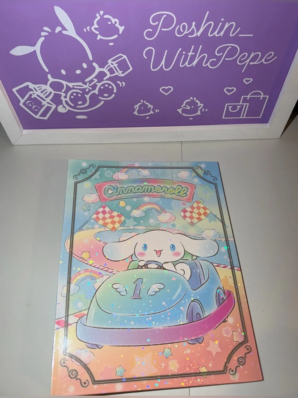 🩵NIP Sanrio Cinnamoroll Holographic Pastel Hardcover Binder with card sheets